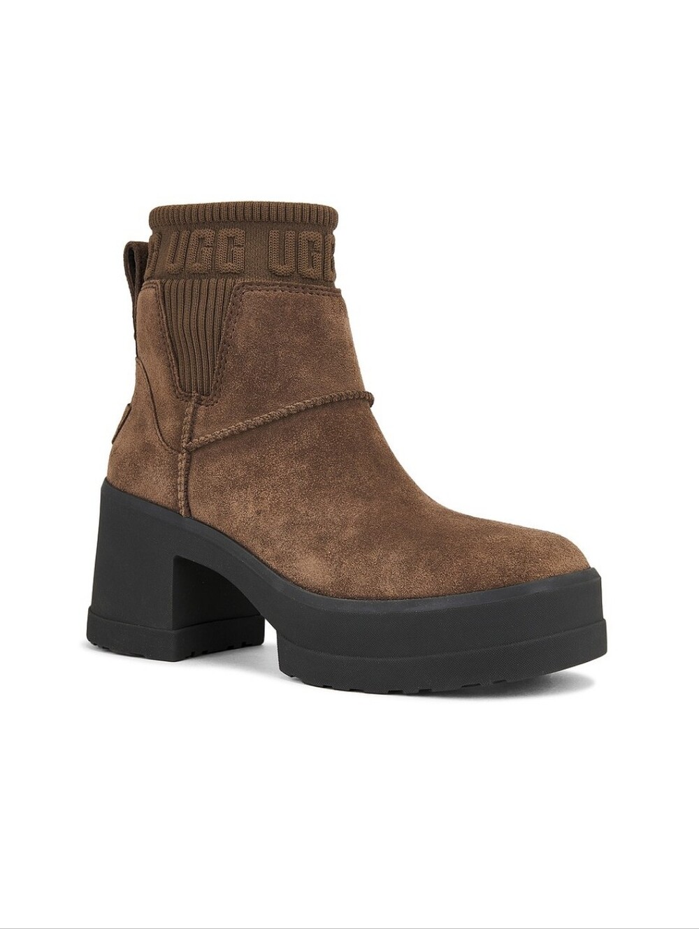 UGG Women's Moxy Chelsea Boot Dark Toffee Brown NWOB Sz 8